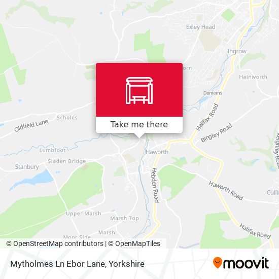 Mytholmes Ln Ebor Lane map