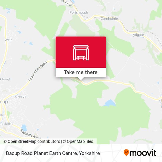 Bacup Road Planet Earth Centre map