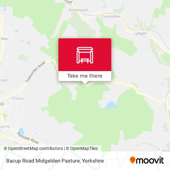 Bacup Road Midgelden Pasture map