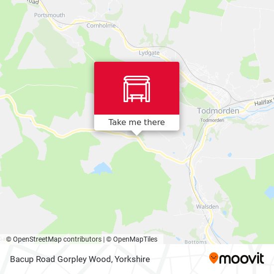 Bacup Road Halshaw Clough map