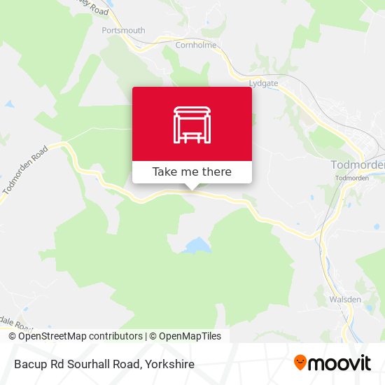 Bacup Rd Sourhall Road map