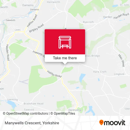 Manywells Crescent map