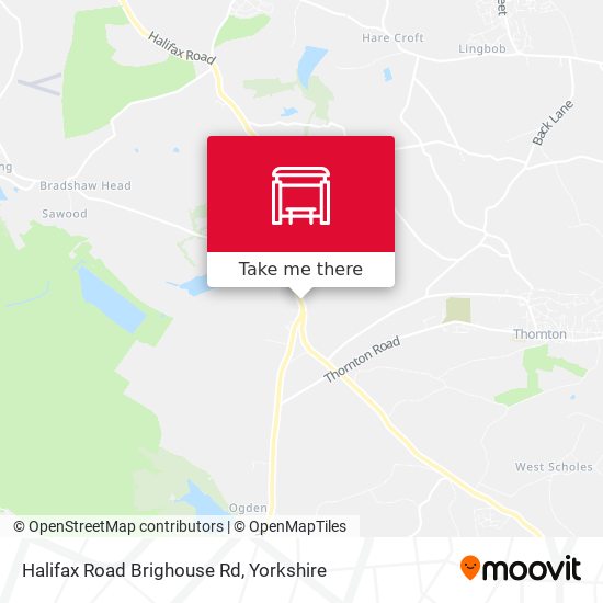 Halifax Road Brighouse Rd map