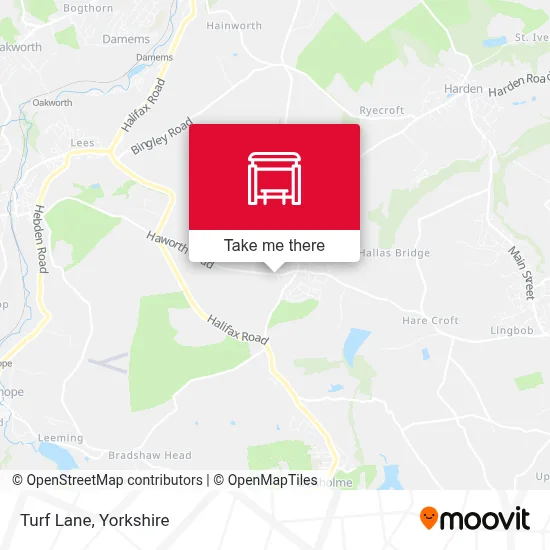 Turf Lane map