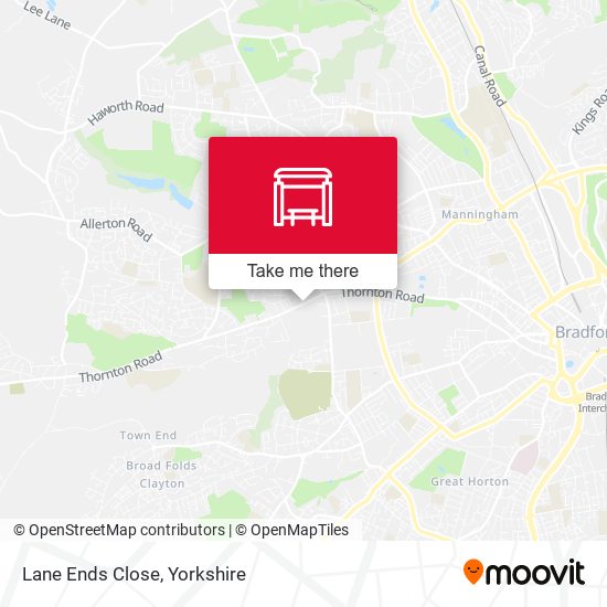 Lane Ends Close map