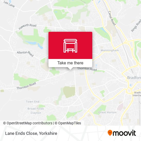 Lane Ends Close map