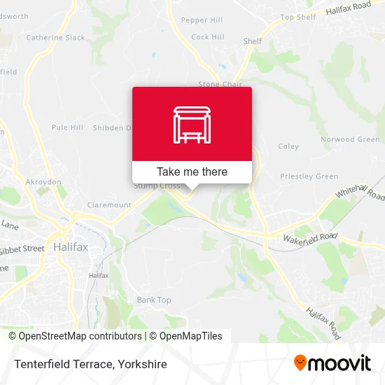 Tenterfield Terrace map