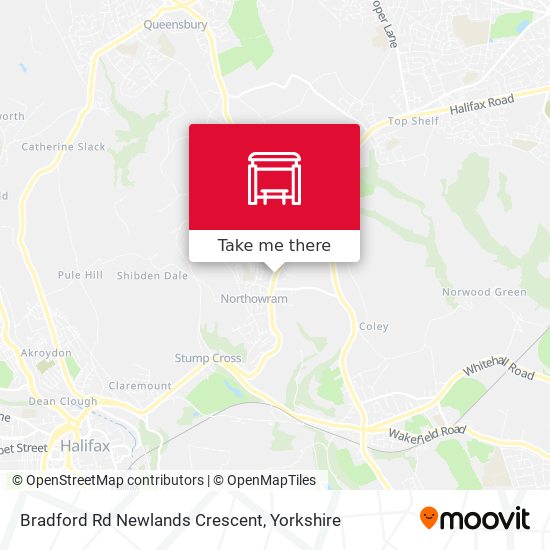 Bradford Rd Newlands Crescent map