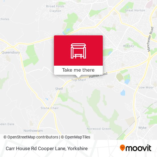 Carr House Rd Cooper Lane map