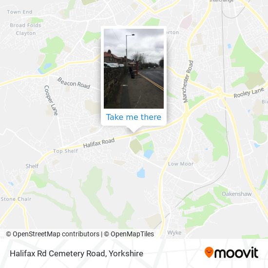 Halifax Rd Cemetery Road map