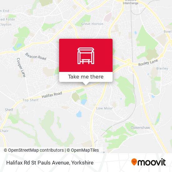 Halifax Rd St Pauls Avenue map