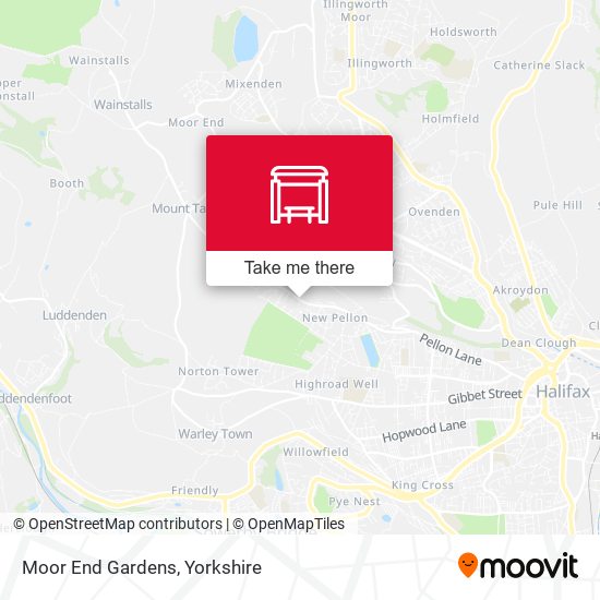 Moor End Gardens map