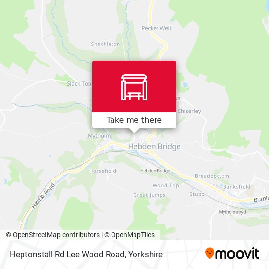 Heptonstall Rd Lee Wood Road map