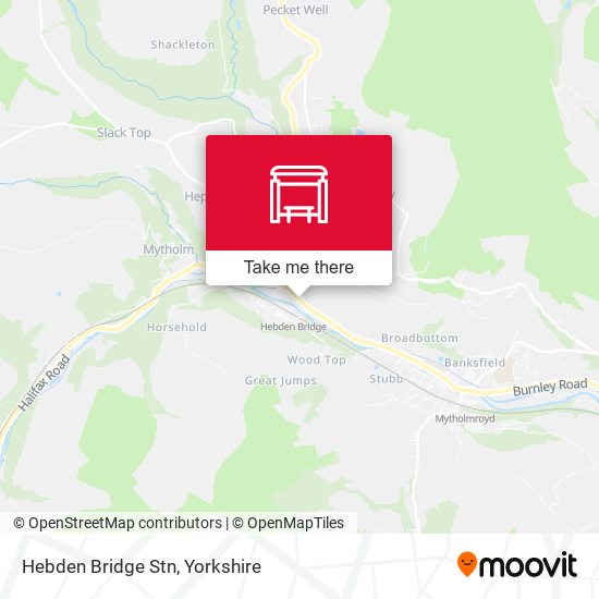 Hebden Bridge Stn map