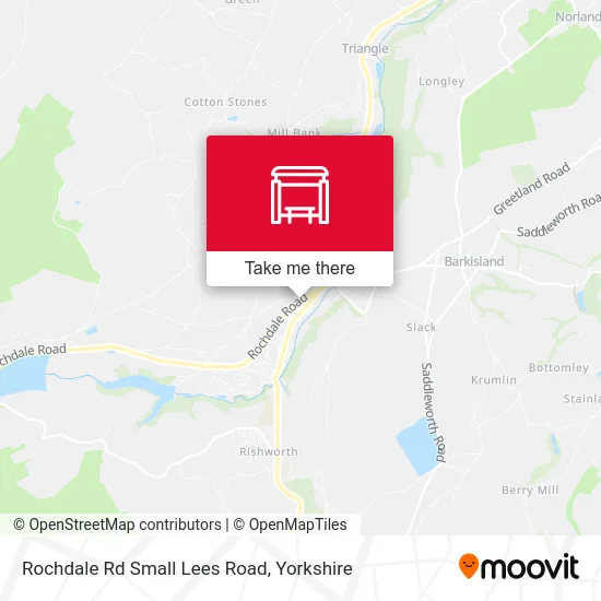 Rochdale Rd Small Lees Road map