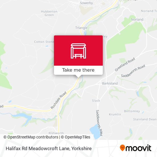 Halifax Rd Meadowcroft Lane map