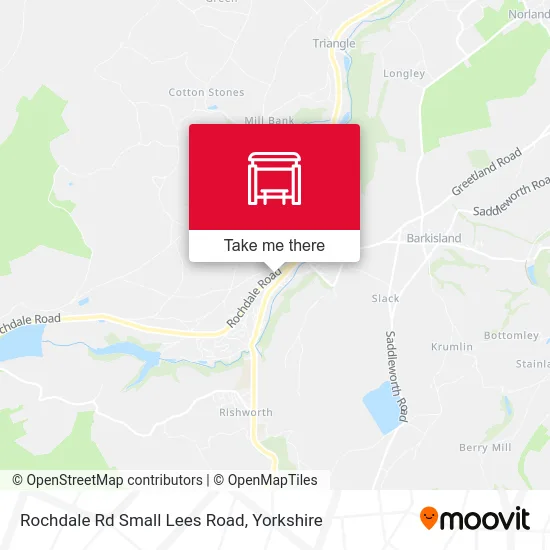 Rochdale Rd Small Lees Road map
