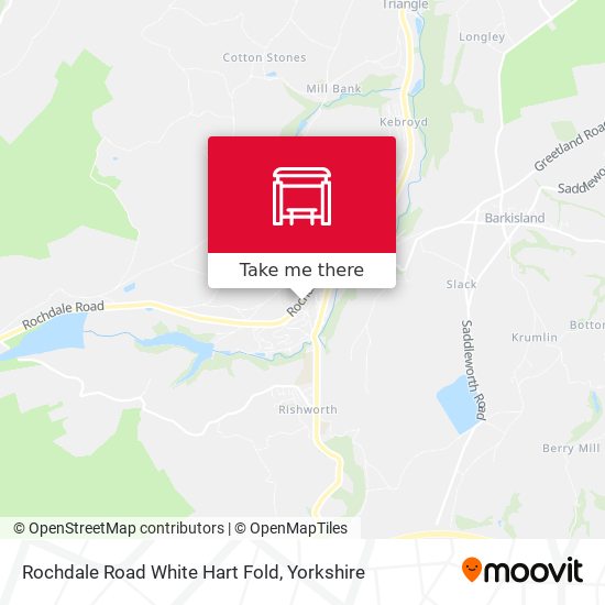 Rochdale Road White Hart Fold map