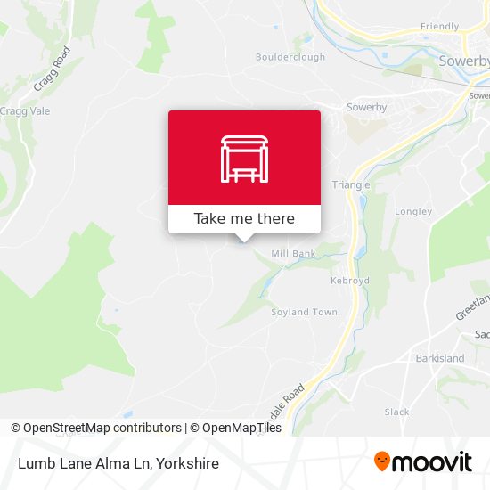 Lumb Lane Alma Ln map