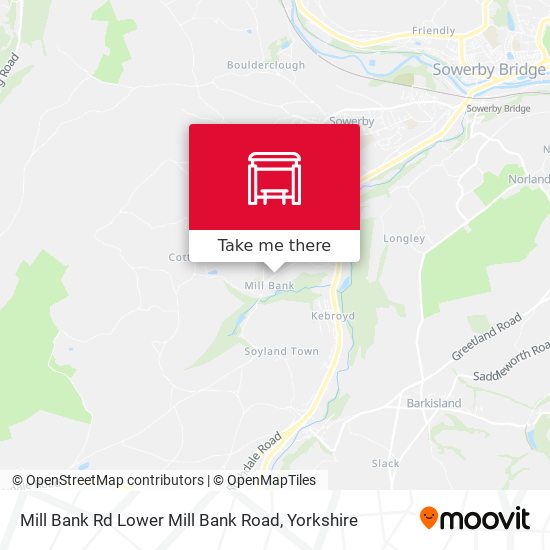 Mill Bank Rd Lower Mill Bank Road map