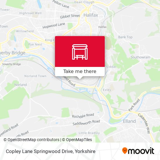 Copley Lane Springwood Drive map