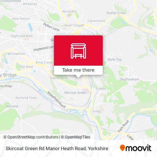 Skircoat Green Rd Manor Heath Road map