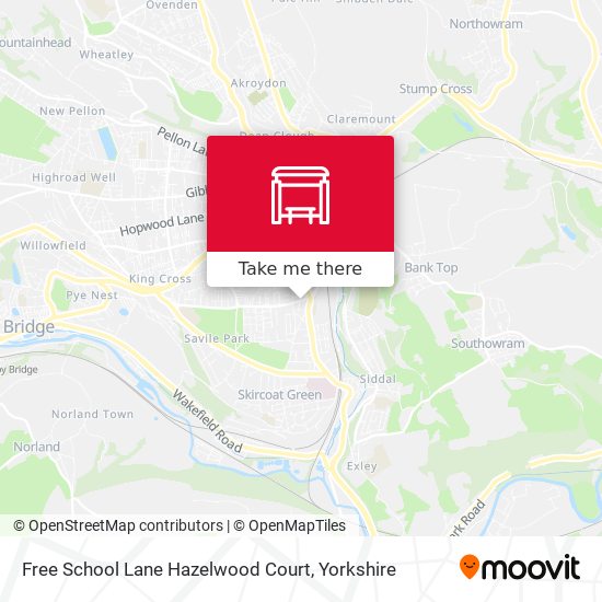 Free School Lane Hazelwood Court map