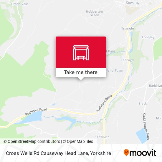 Cross Wells Rd Causeway Head Lane map