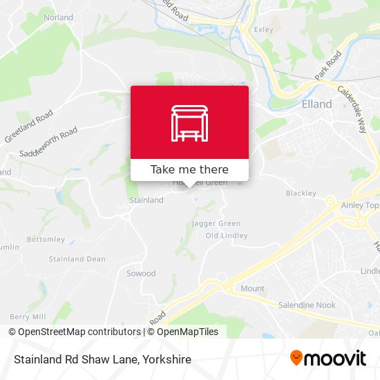 Stainland Rd Shaw Lane map