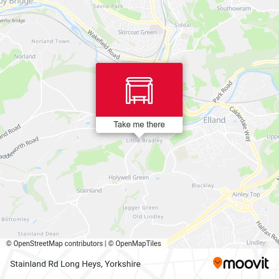 How to get to Stainland Rd Long Heys in Halifax by Bus or Train?