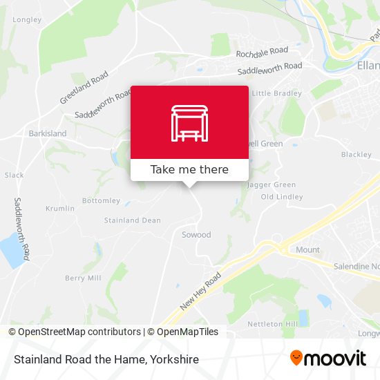 Stainland Road the Hame map