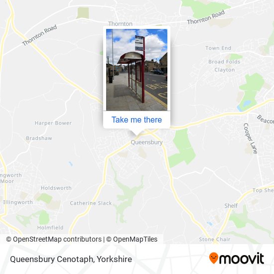 Queensbury Cenotaph map