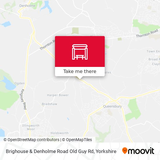 Brighouse & Denholme Road Old Guy Rd map