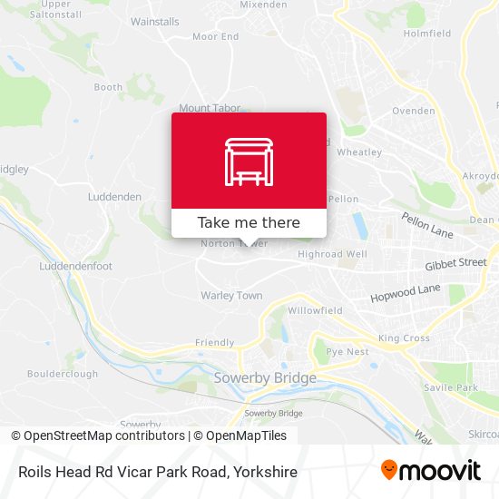 Roils Head Rd Vicar Park Road map