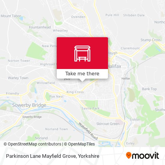 Parkinson Lane Mayfield Grove map