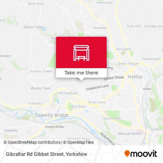 Gibraltar Rd Gibbet Street map