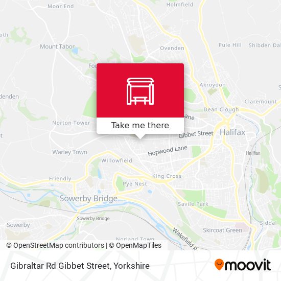 Gibraltar Rd Gibbet Street map