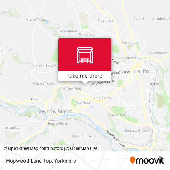 Hopwood Lane Top map