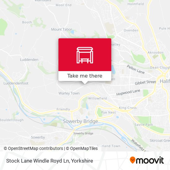 Stock Lane Windle Royd Ln map