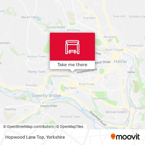 Hopwood Lane Top map