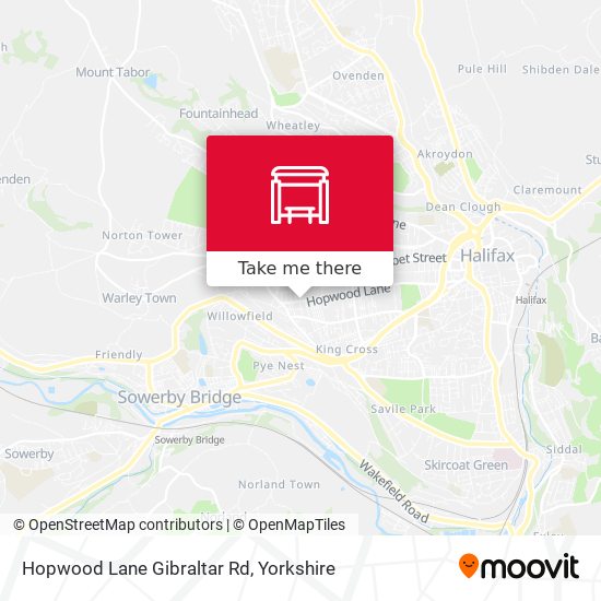 Hopwood Lane Gibraltar Rd map