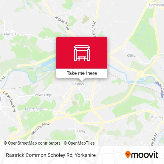 Rastrick Common Scholey Rd map