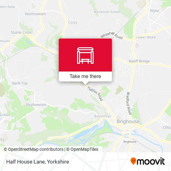 Half House Lane map
