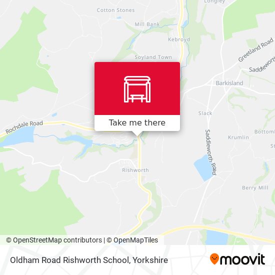 Oldham Road Rishworth School map