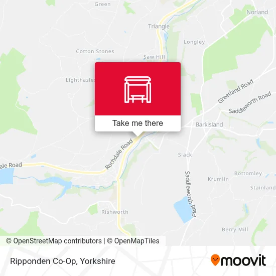 Ripponden Co-Op map