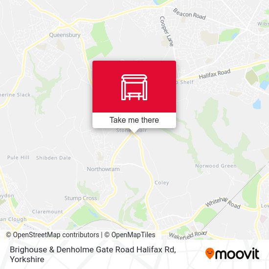 Brighouse & Denholme Gate Road Halifax Rd stop Routes, Schedules, and Fares