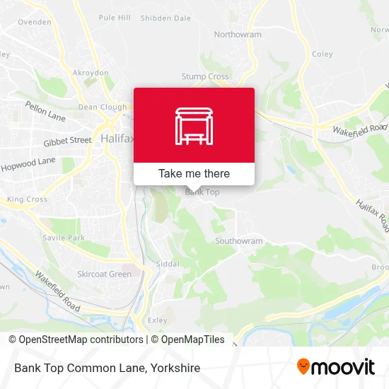 Bank Top Common Lane map