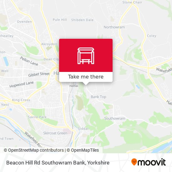 Beacon Hill Rd Southowram Bank map