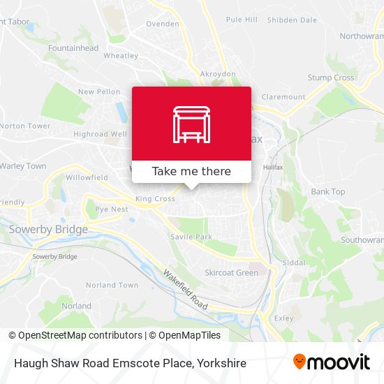 Haugh Shaw Road Emscote Place map