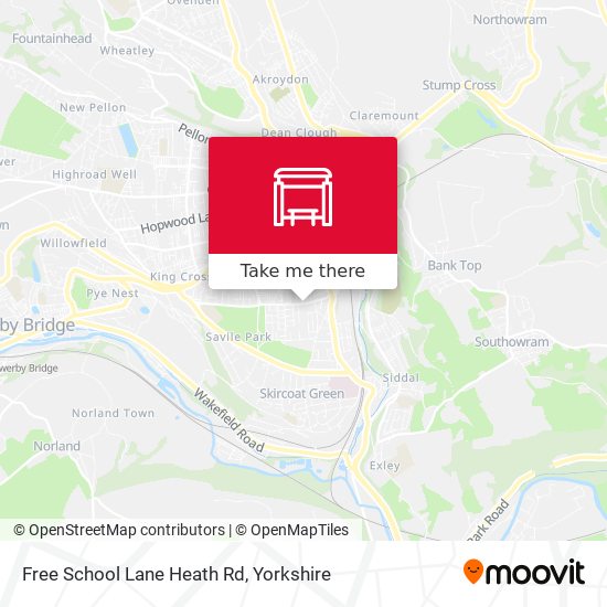 Free School Lane Heath Rd map